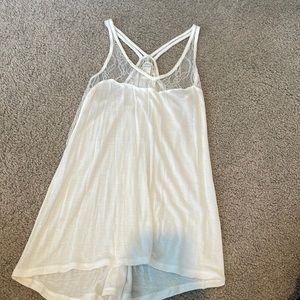 FOREVER 21 white lace tank top